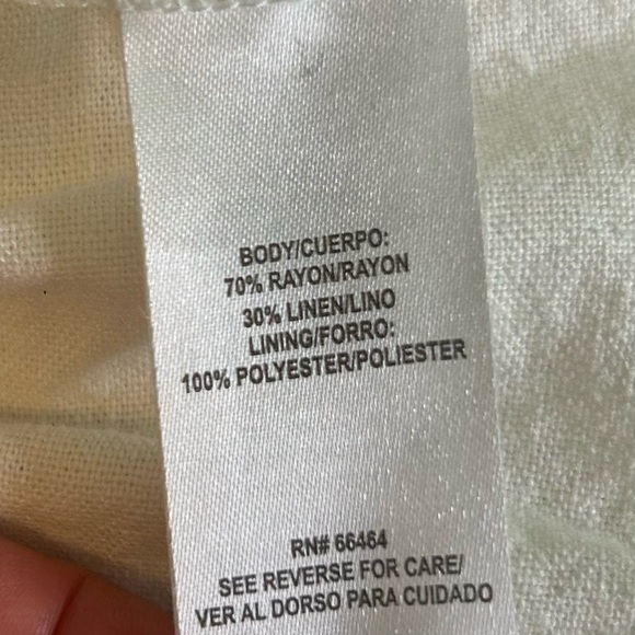 52seven Women's Sleeveless Color Block Tiered Linen Midi Dress SZ 1X Navy Tan - Picture 11 of 11